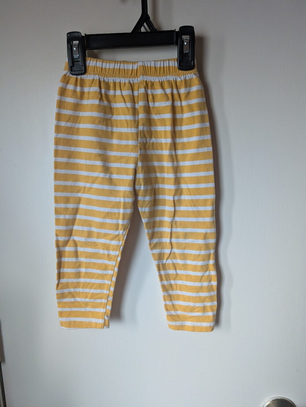 Kids 2-3t Yellow and White Striped Loose Leggings